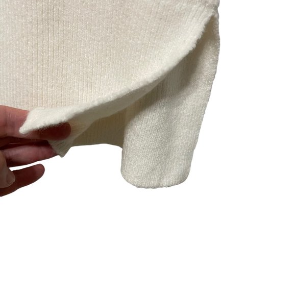 Madewell White Open Front Alpaca Blend Soft Cardigan Sweater - Picture 6 of 9